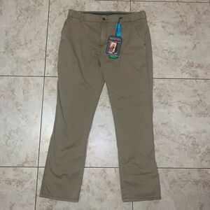 Khaki straight leg pants